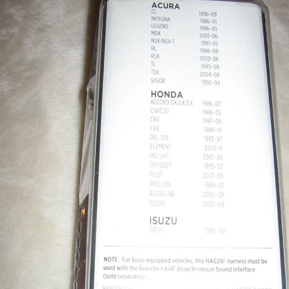 Scosche Stereo Connector HAO28F  $5.00 AS AN ADD ON ITEM - Picture 2 of 2